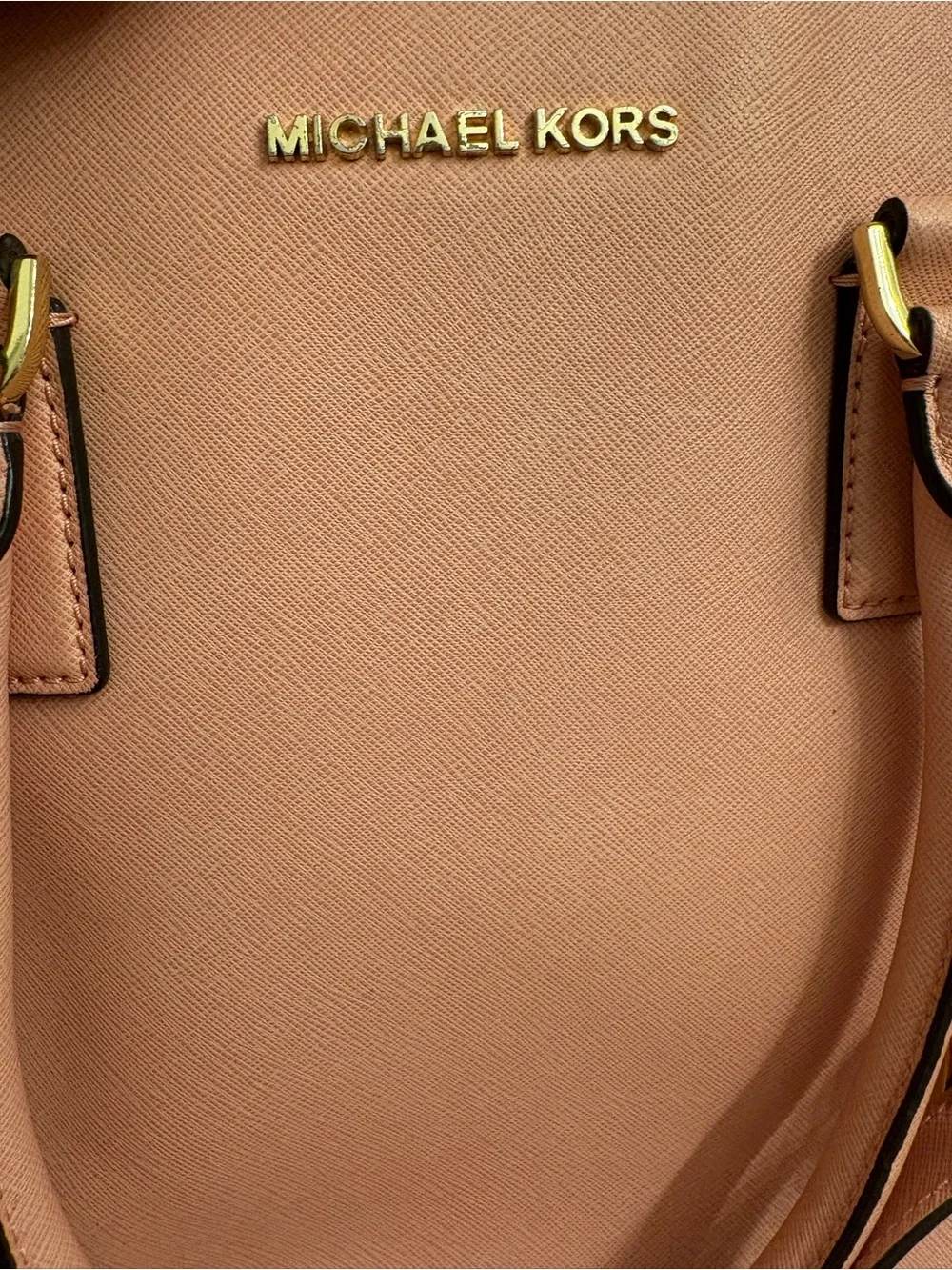 Michael Kors Blush Saffiano Leather Tote with Gold Hardware
